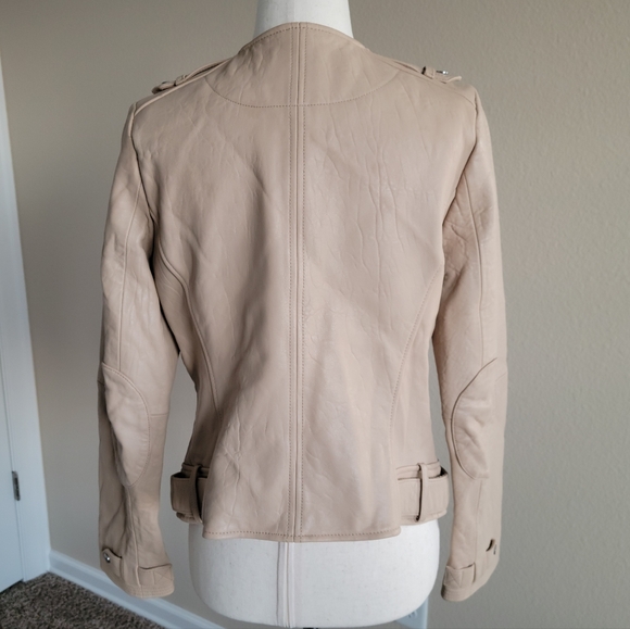 Joie Light Tan Leather Jacket Size Small - Picture 5 of 8